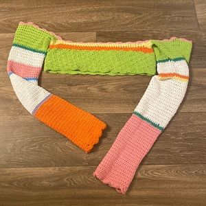 Crochet multicolored crop top